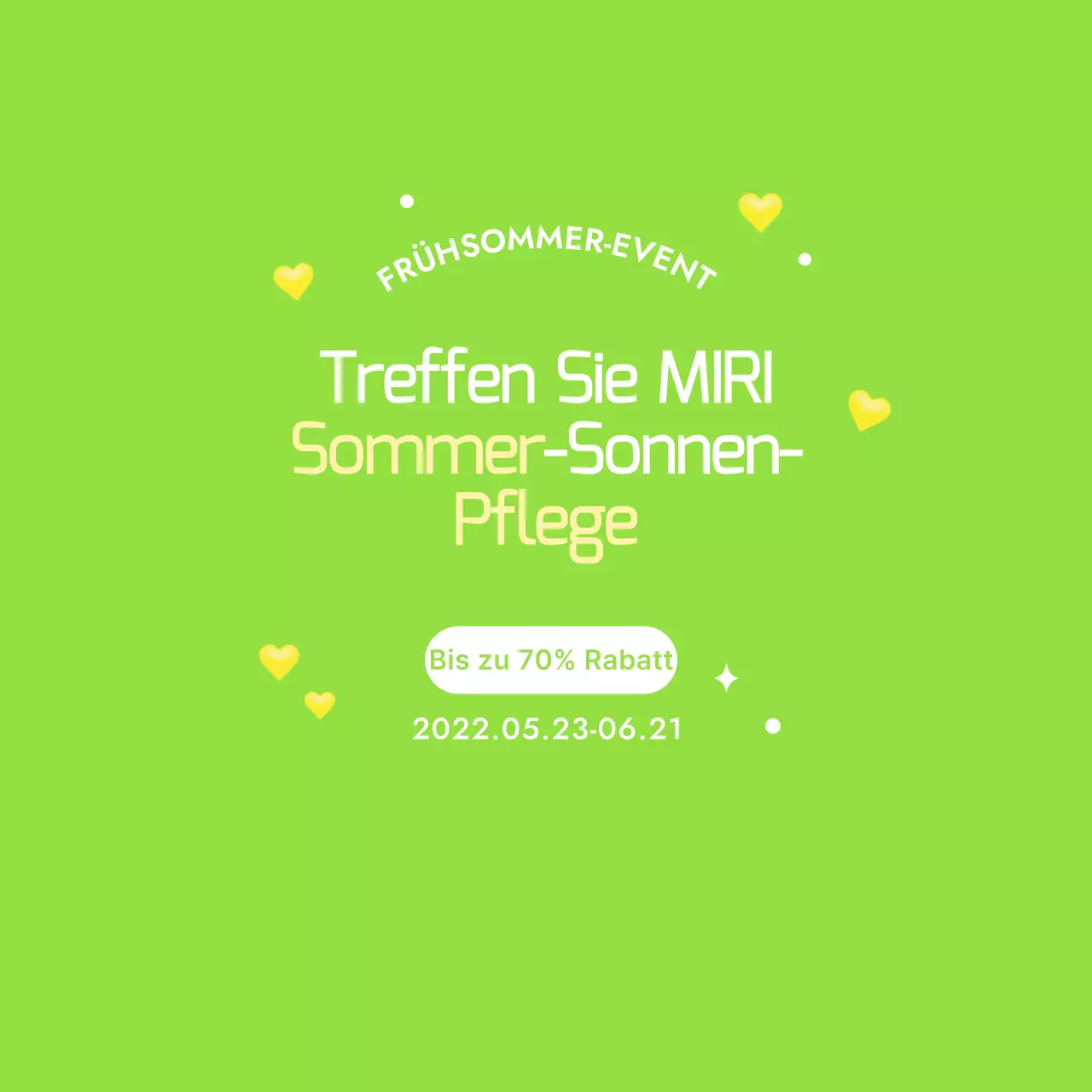 Werbedesign mit frühlingshaften Farben