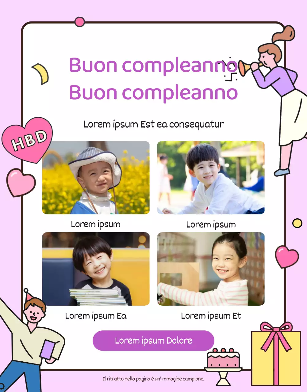 Avviso ai genitori per insegnanti di scuola materna rosa e carini