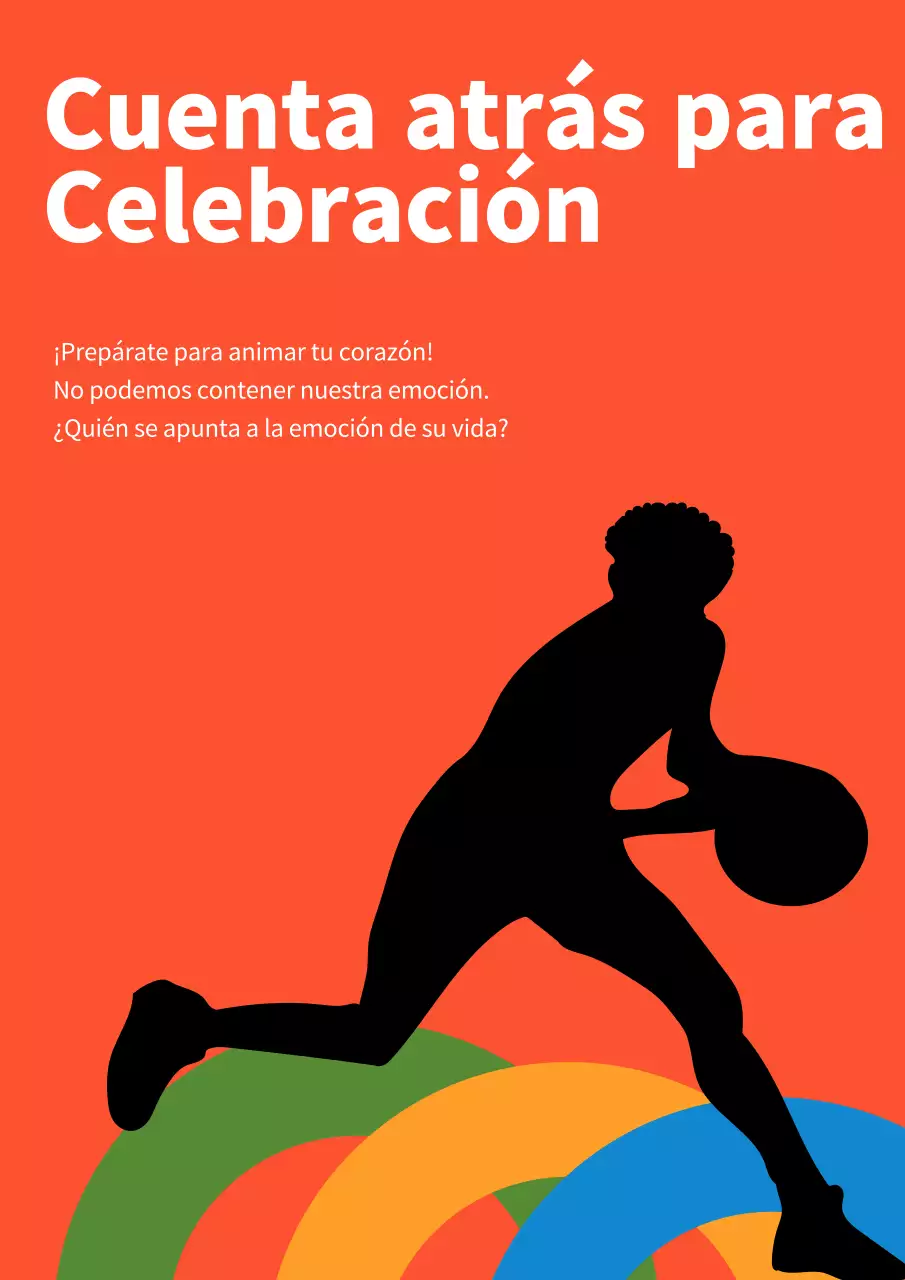 Plantilla promocional de premio de convención moderna en azul y naranja