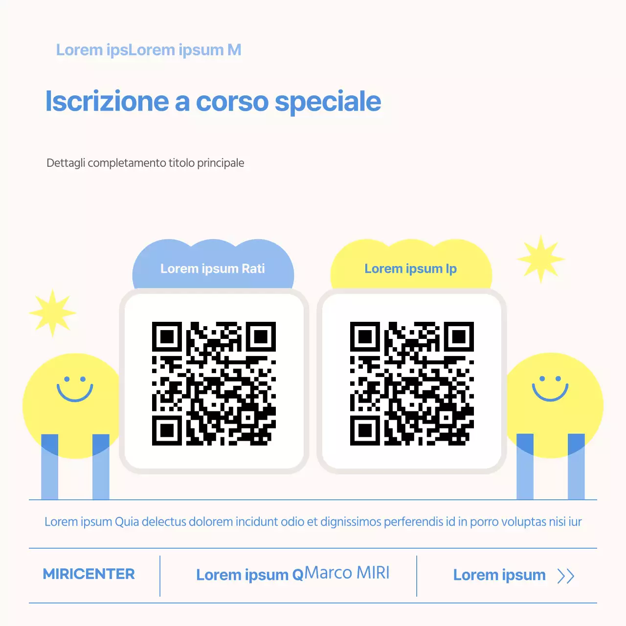 Promozione delle conferenze speciali blu e gialle per gli attuali senior