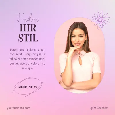 Rosa und lila elegante Find Your Style Aktion