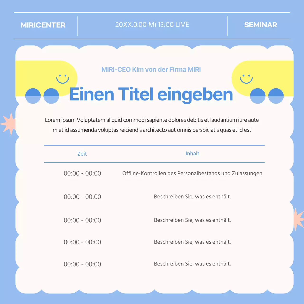 Förderung der blau-gelben Spezialvorlesungen für die derzeitigen Senioren