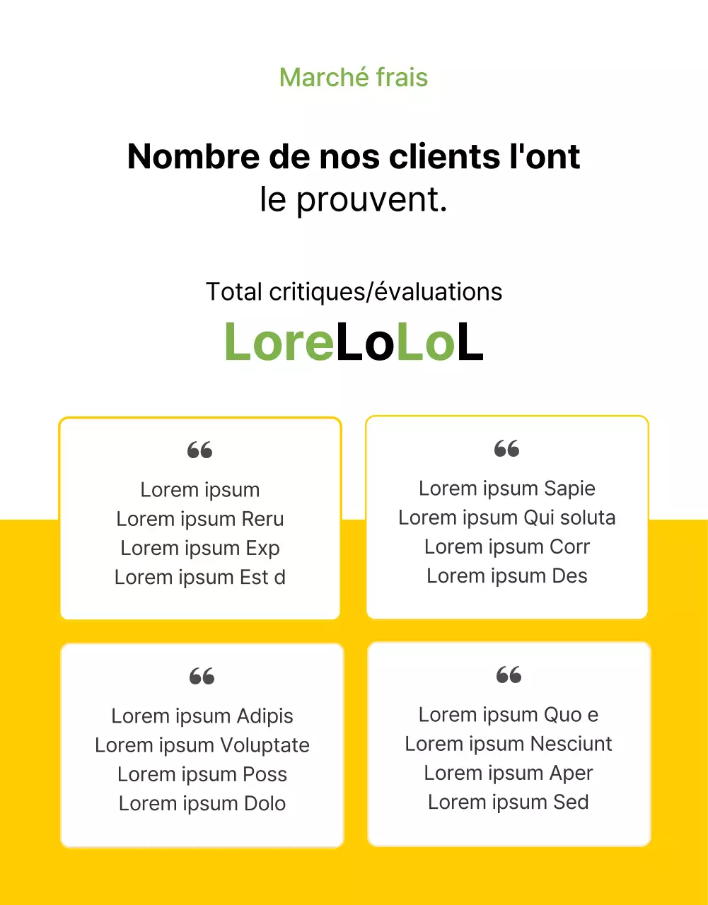 Promouvoir les fruits jaunes, simples et frais