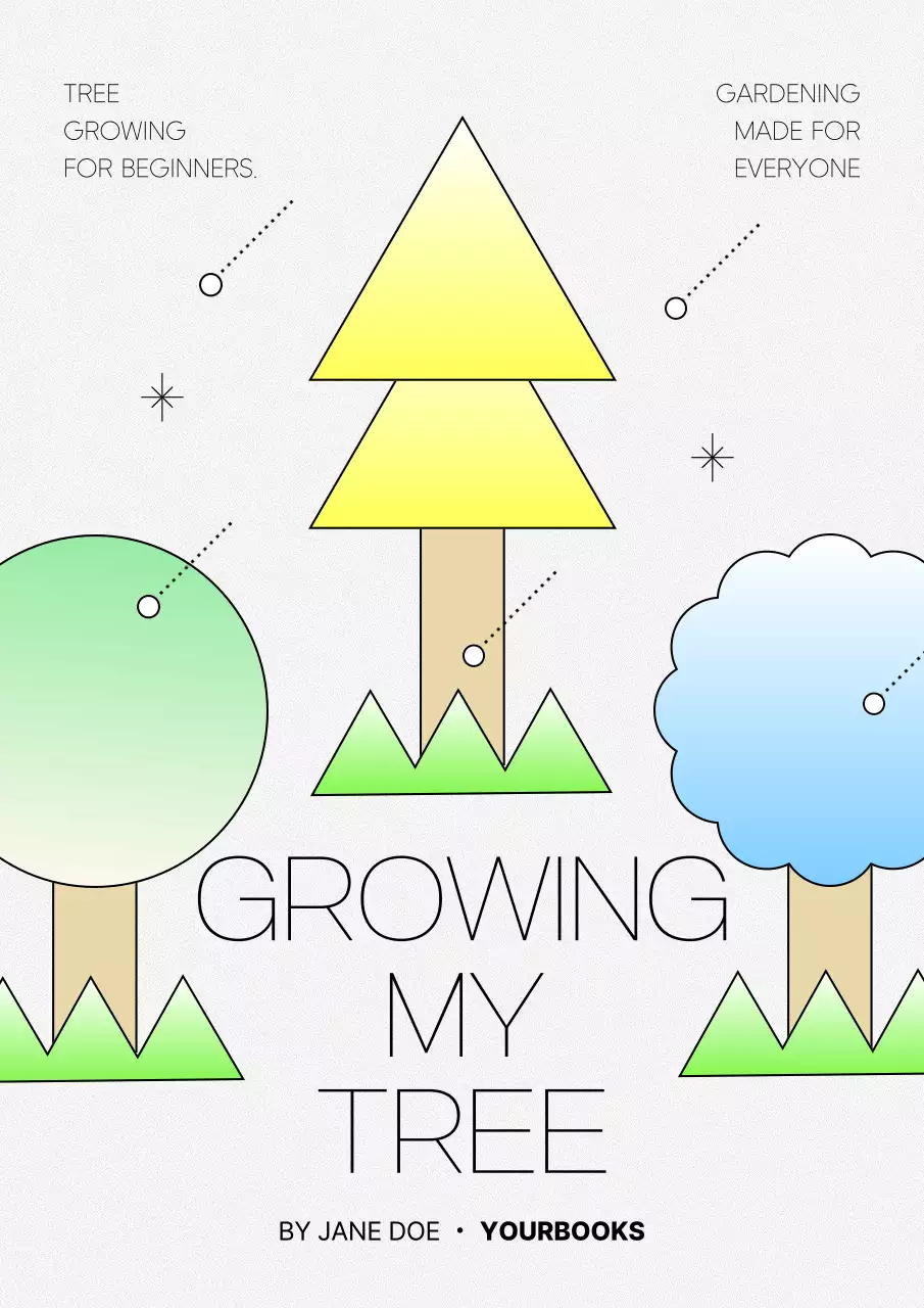 White Minimal Gardening Guide Book Cover