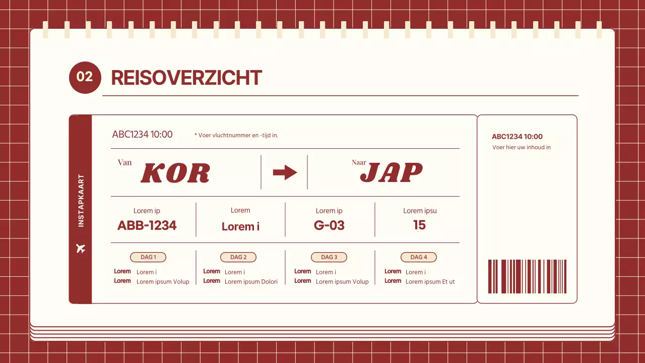 Een gezellige routebeschrijving in rood en ivoor