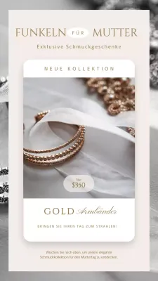 Beige Einfach Minimal Exklusive Schmuckstücke Für Muttertag Feiern Advetisement