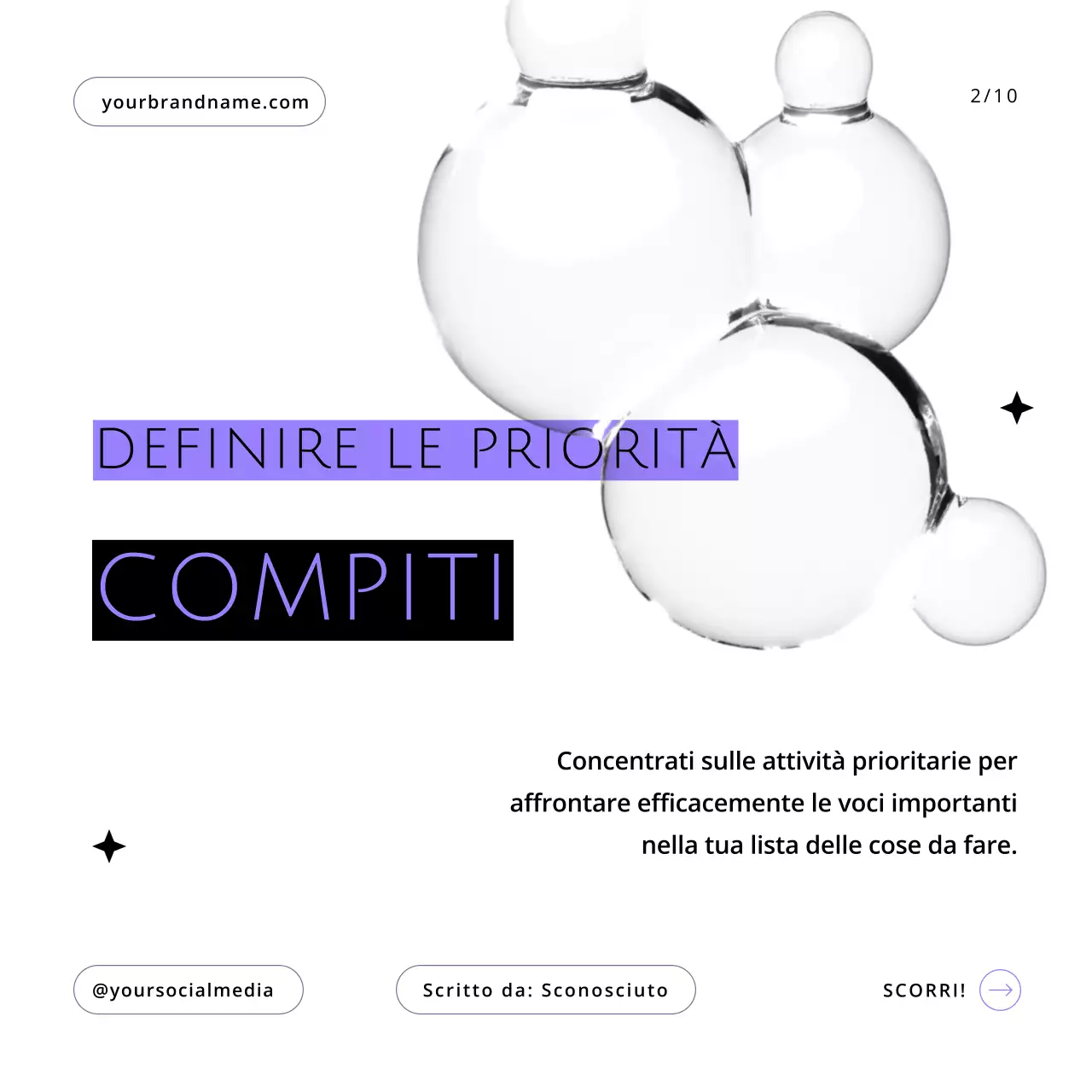 Guida al flusso di lavoro produttivo moderno in bianco e viola