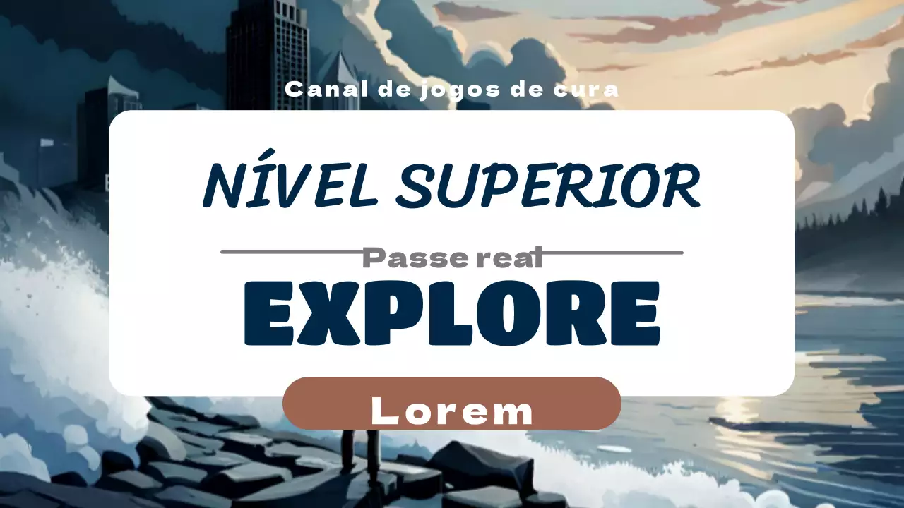 Promover canais de jogos em azul-marinho e castanho inspirados na natureza