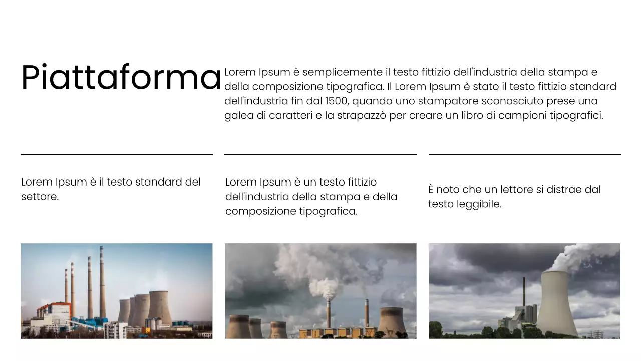 Proposta di layout aziendale moderno in bianco e nero