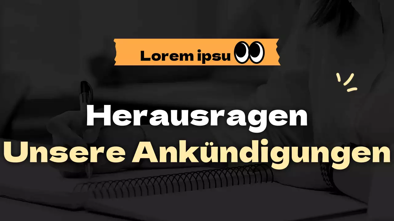 Eine Sammlung von einfachen orangefarbenen Schulankündigungen