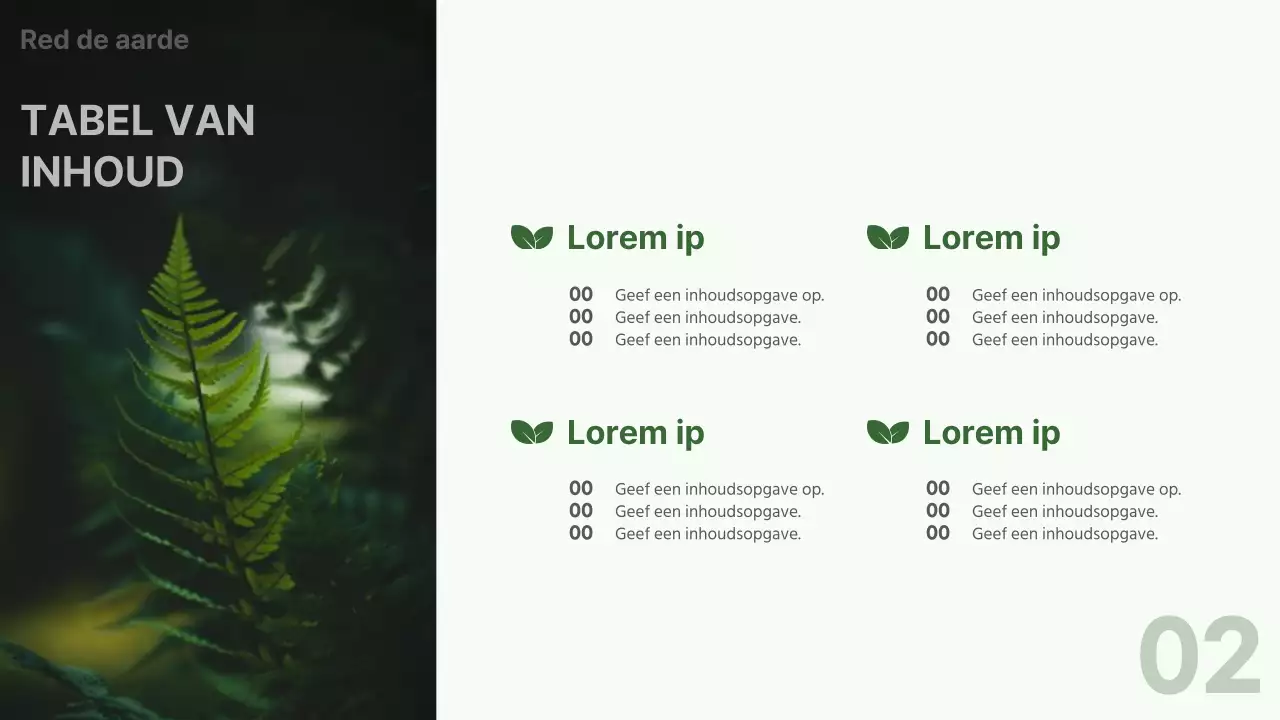 Een eenvoudige groene presentatie voor de State of the Union