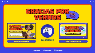 Promociona el vídeo de tu canal de videojuegos con un toque de azul y amarillo
