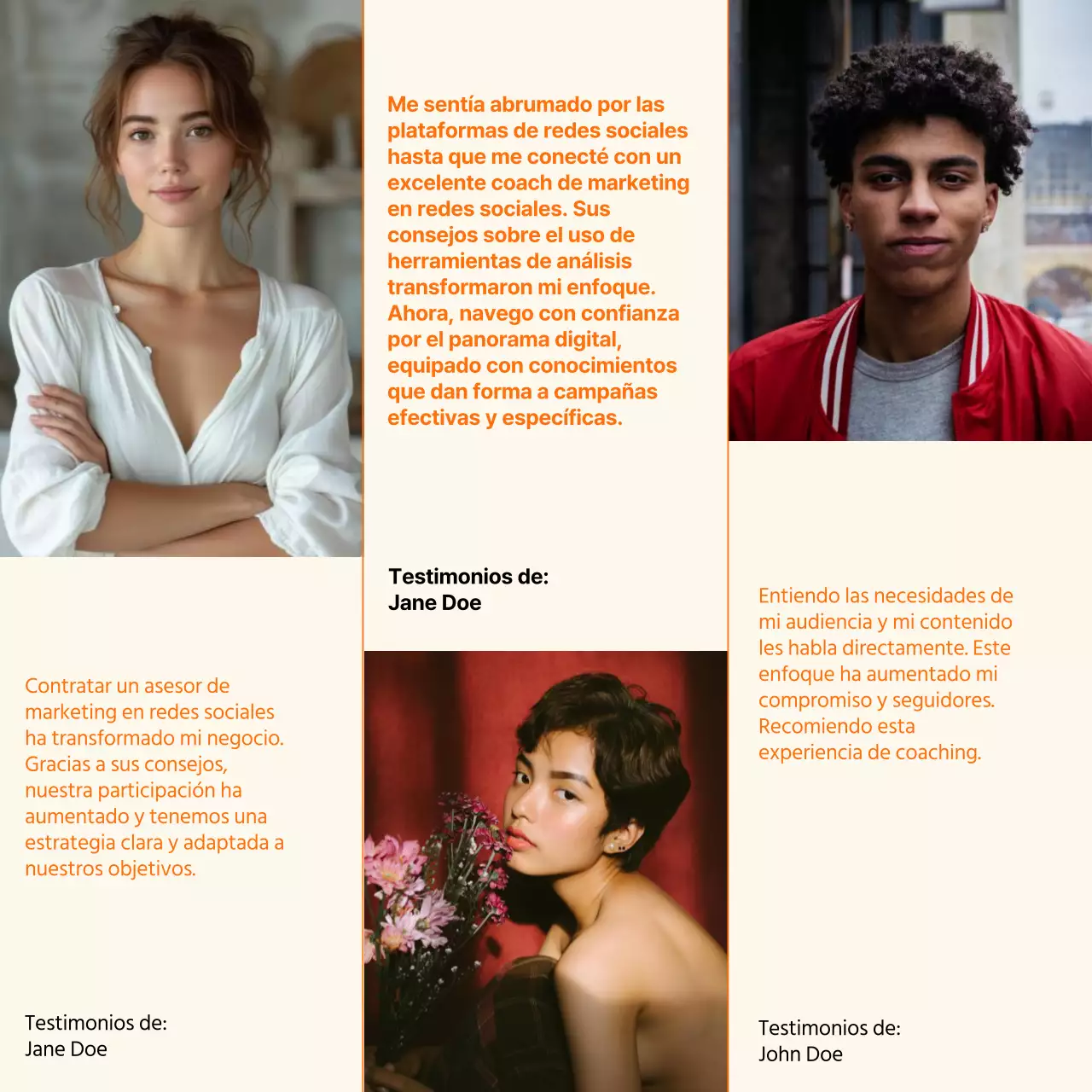 Naranja Minimal Tendencia Fuerte Social Media Coach Instagram Colección Post