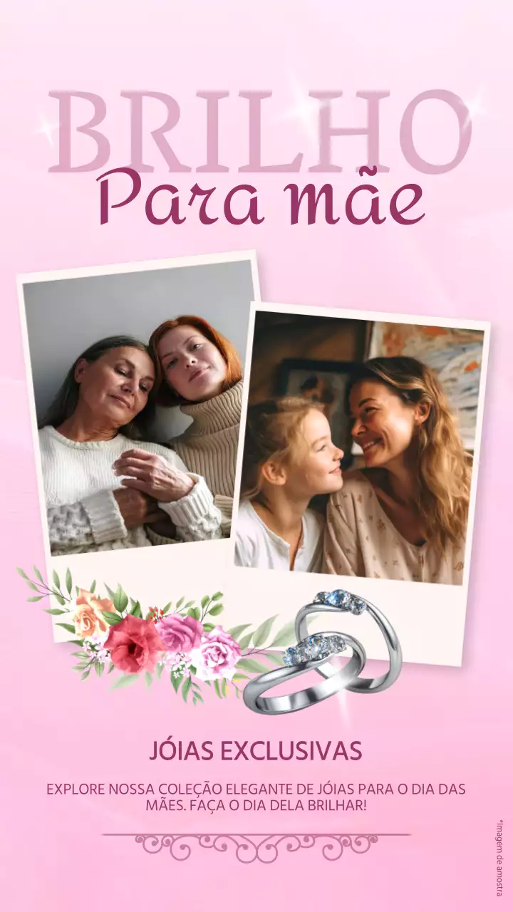 Anúncio de oferta de jóias elegantes em rosa e branco