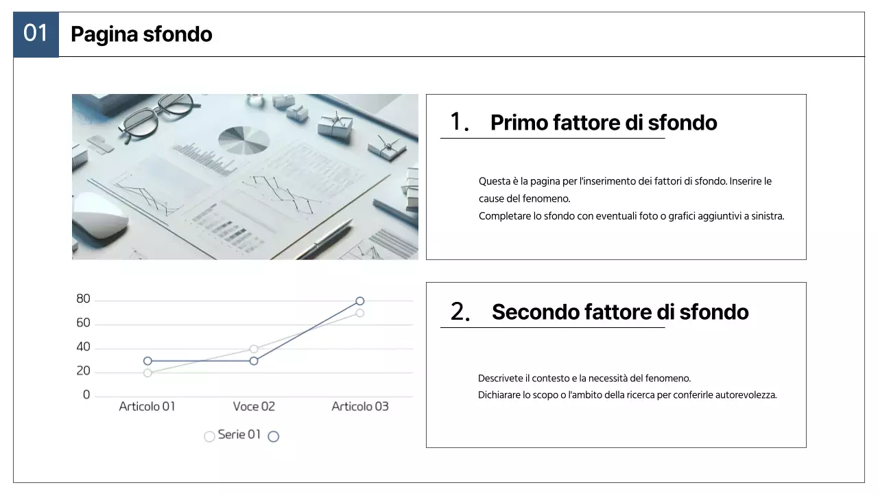Un semplice rapporto di strategia di mercato in blu navy e grigio