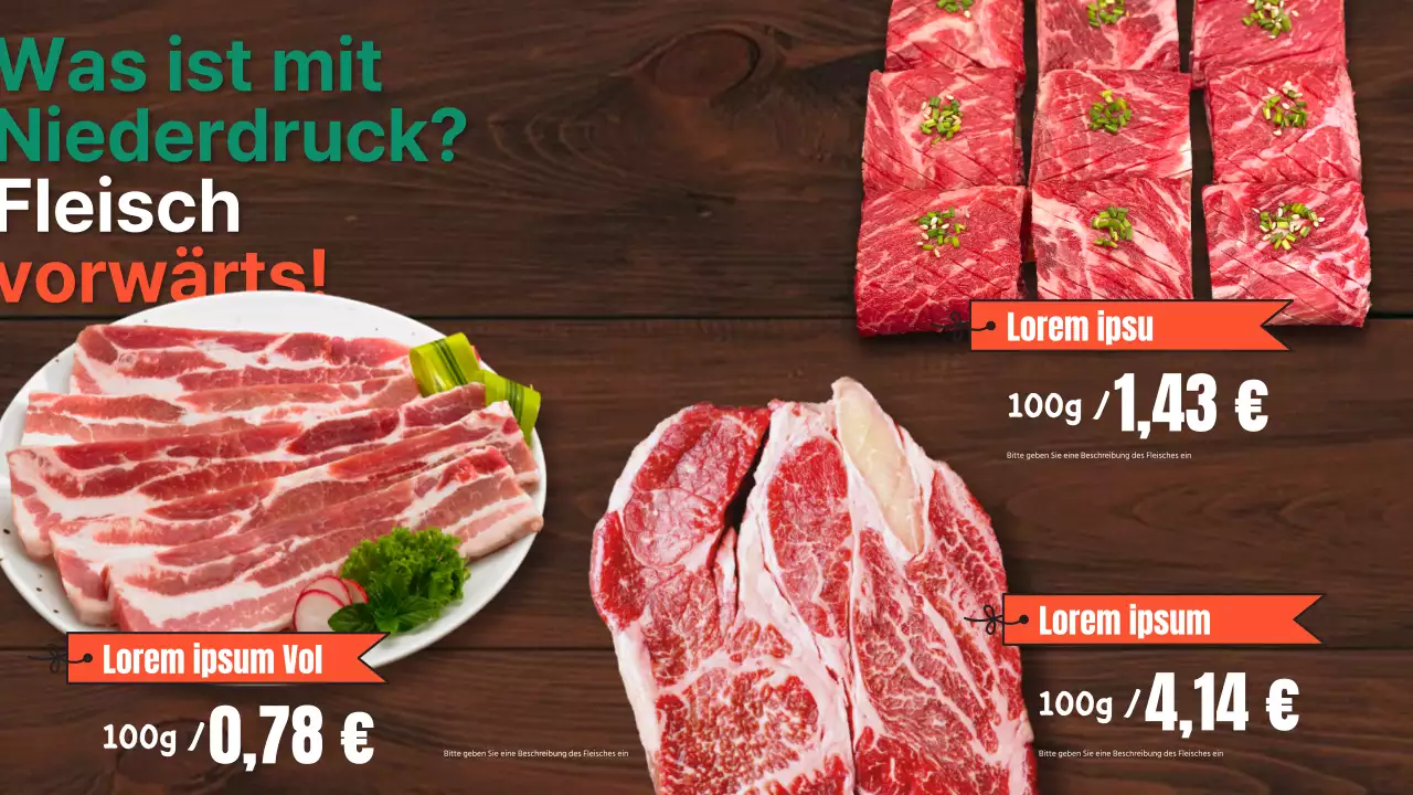 Über den orange-grünen Pop-Art-Lebensmittelflyer