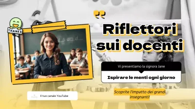 Video miniatura giallo moderno per la giornata di ringraziamento degli insegnanti