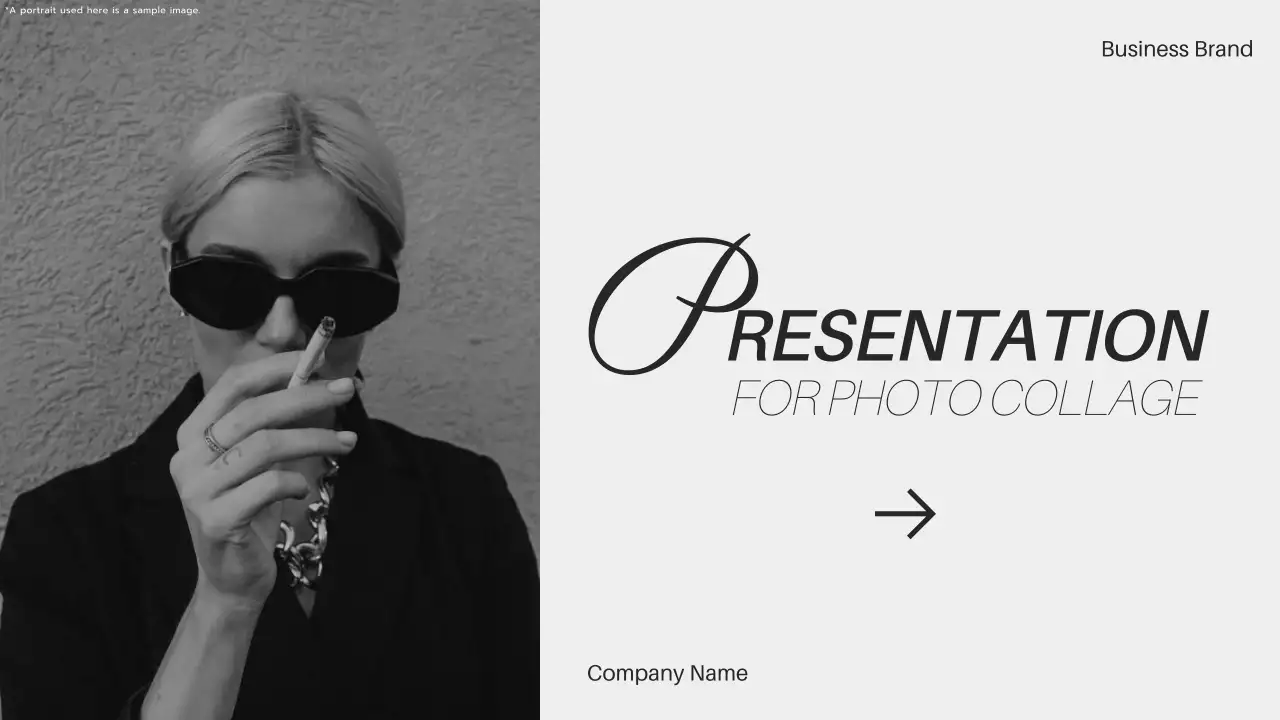 Black Minimal Photo Presentation