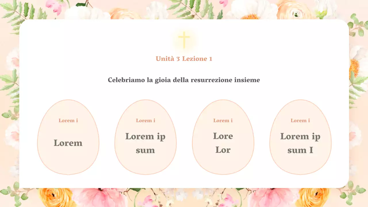 Una guida pasquale di tendenza con sfondo arancione