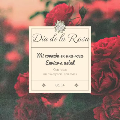 Un sencillo post del Día de la Rosa en rojo y marfil