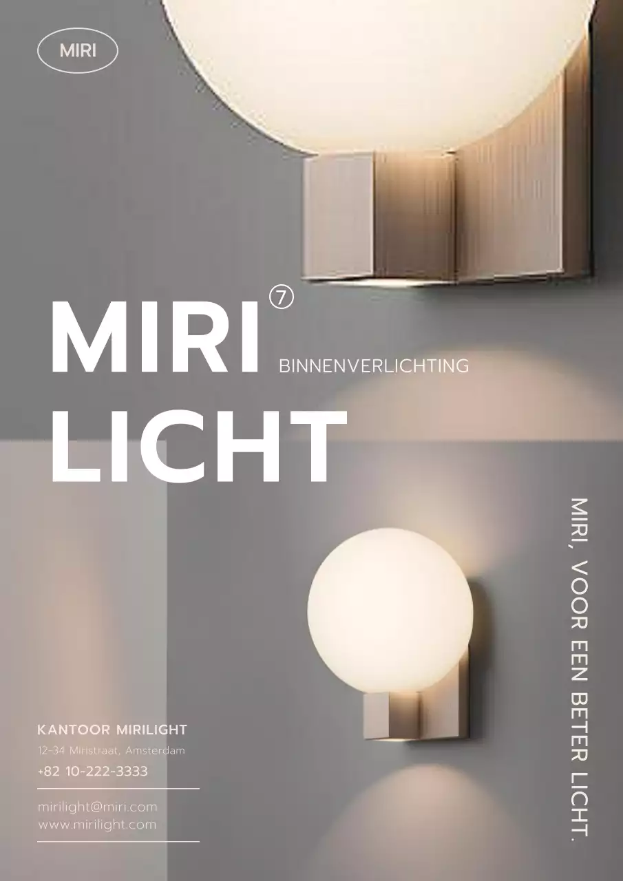 Grijze, moderne verlichting promoten