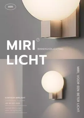 Grijze, moderne verlichting promoten