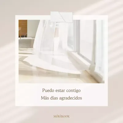 Un sencillo poste sentimental en beige y marfil