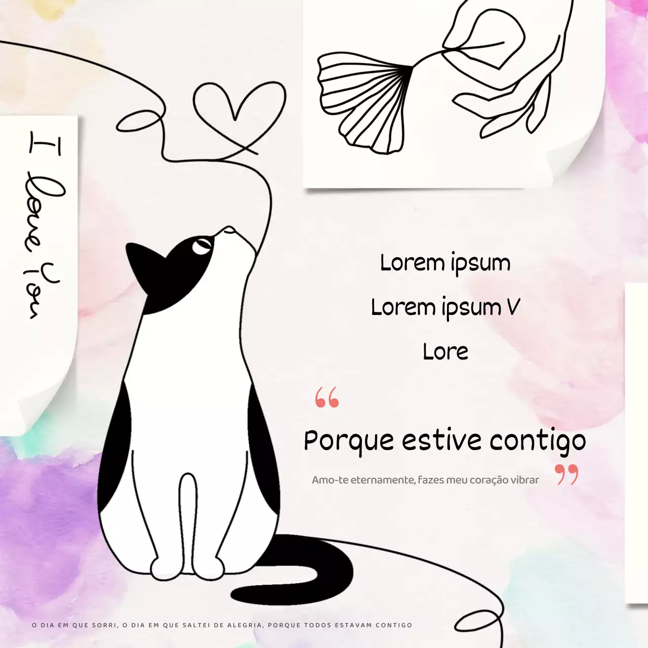 Popup simples de gato em branco e preto