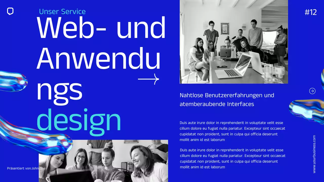 Blue Minimal Simple Company Geschäftsprofil Unternehmensvorstellung