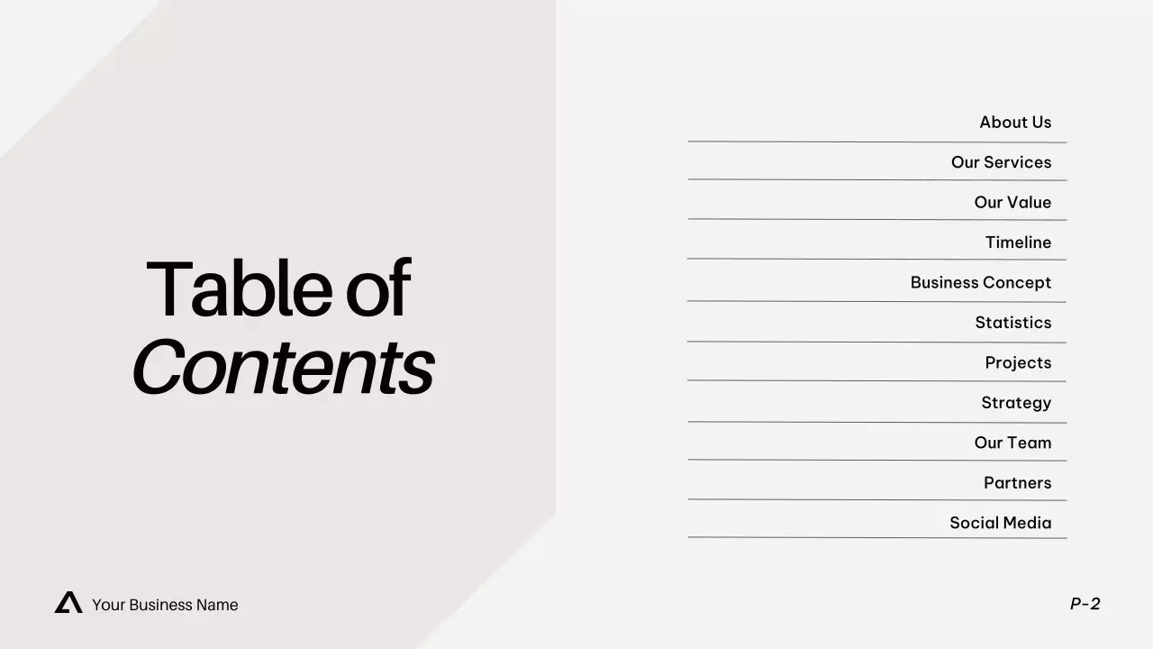 화이트 모던 비즈니스 프레젠테이션