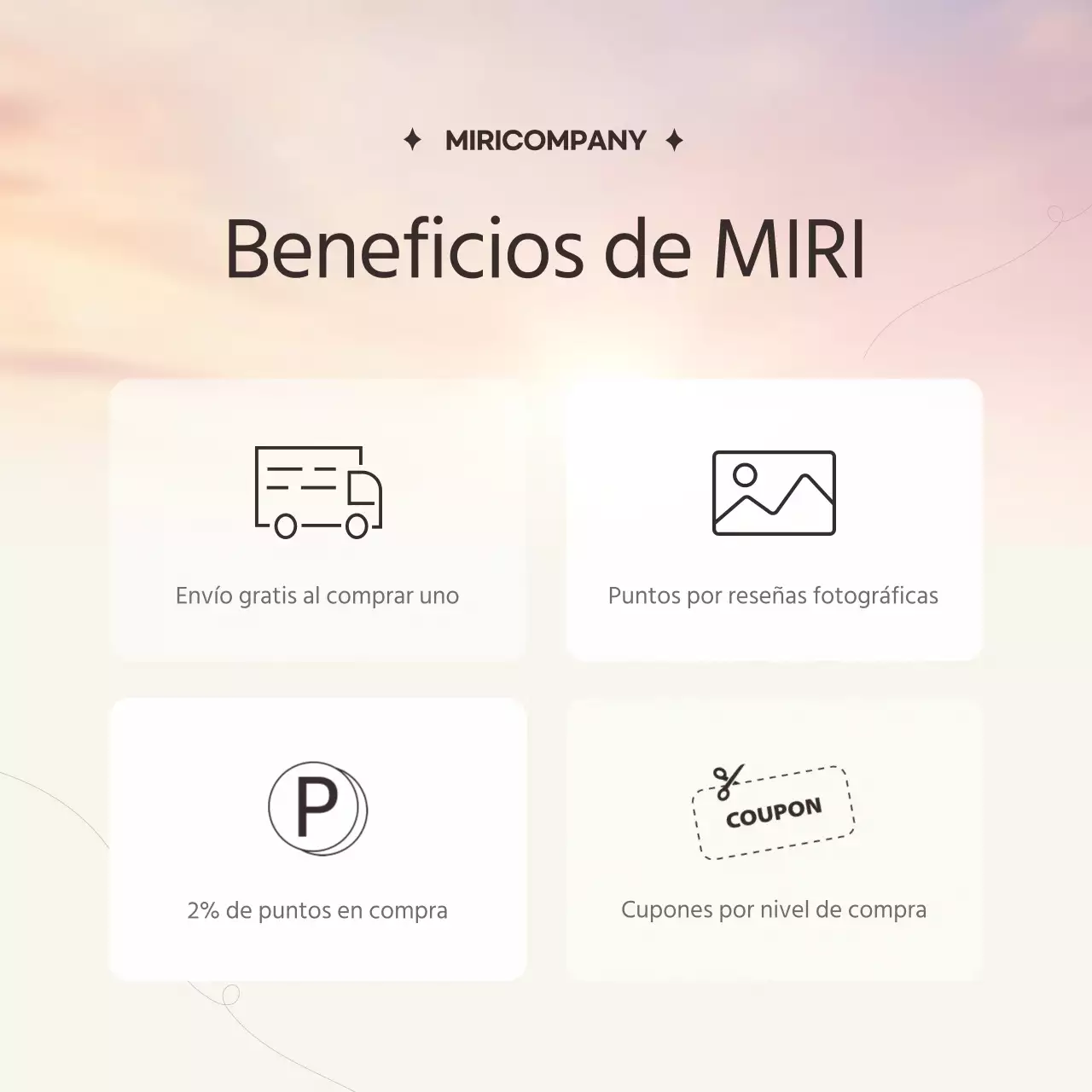 Promociona el marketing de tu marca con un sencillo cielo de atardecer en beige