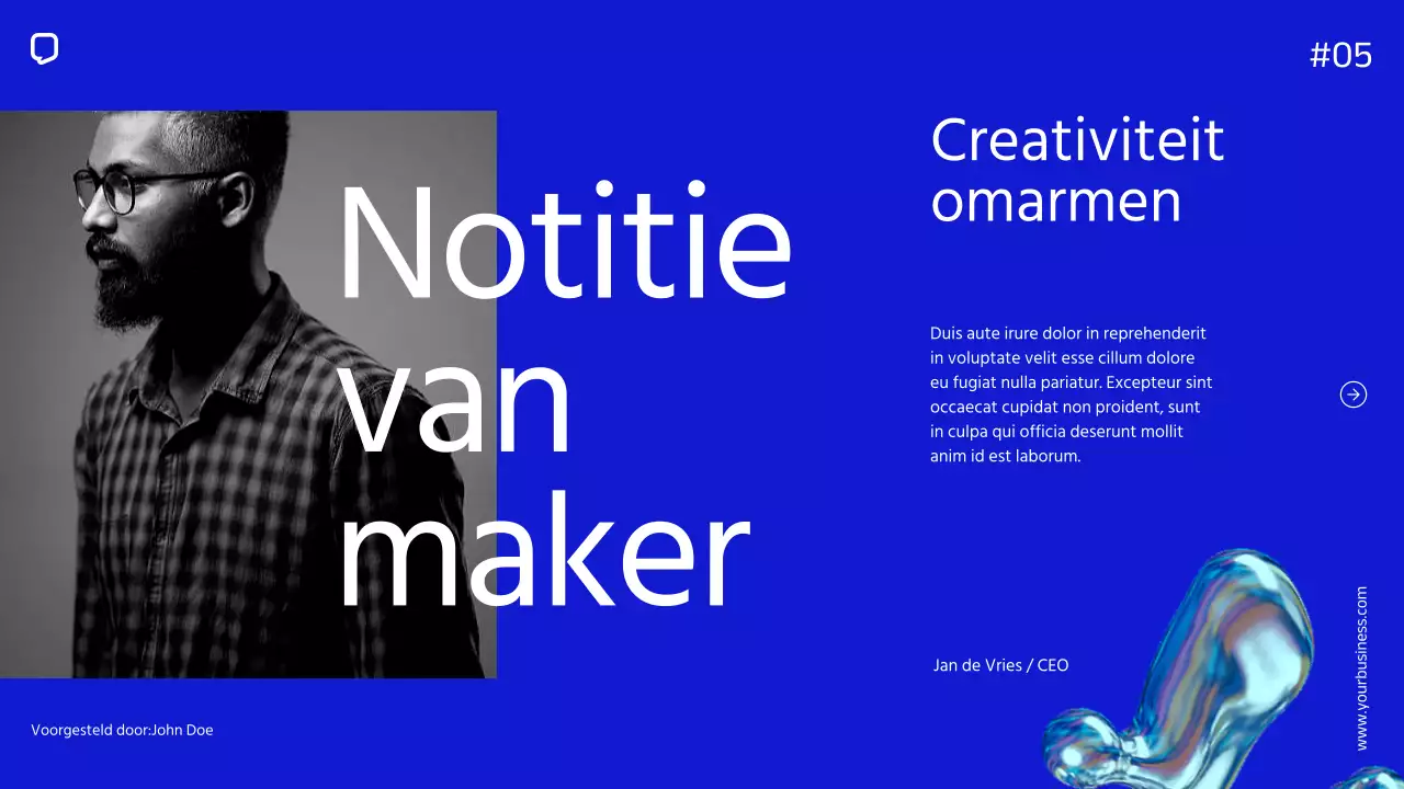 Blue Minimal Eenvoudig Bedrijfsprofiel Introductie van het bedrijf