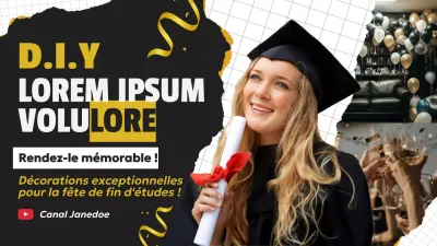 Idées de fêtes de fin d'études DIY jaunes, noires et modernes