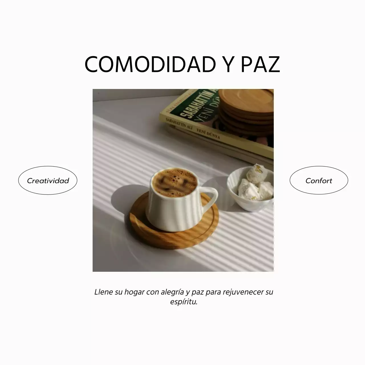 Promoción del blog de diseño de interiores minimalista en blanco y negro