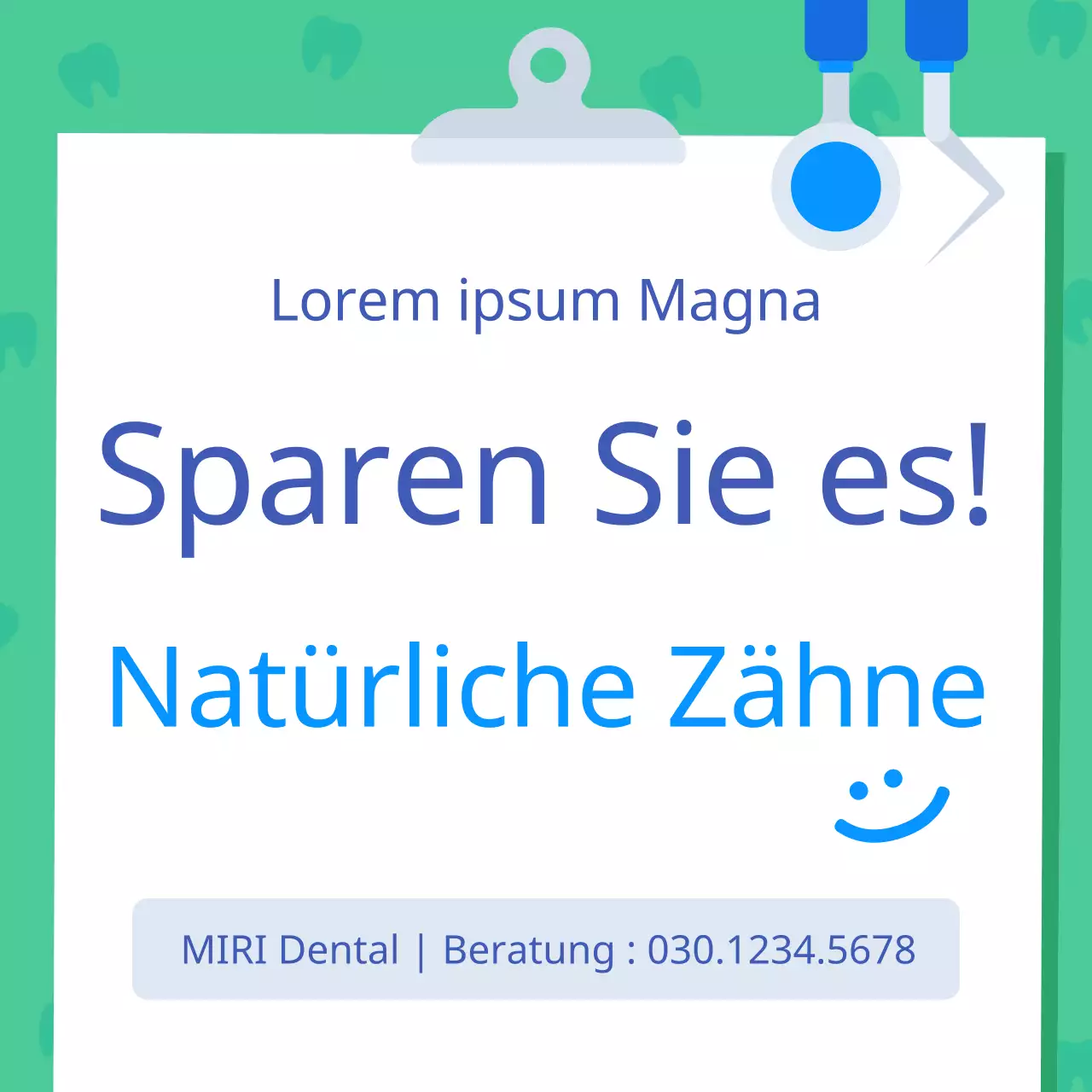 Eine süße, minzige Zahnwerbung