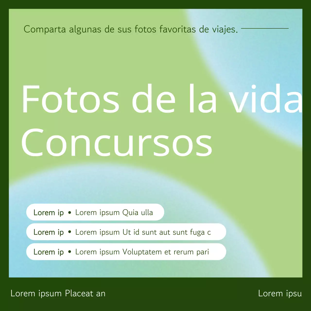 Promover una vida sencilla concurso de tiro en color caqui y azul claro