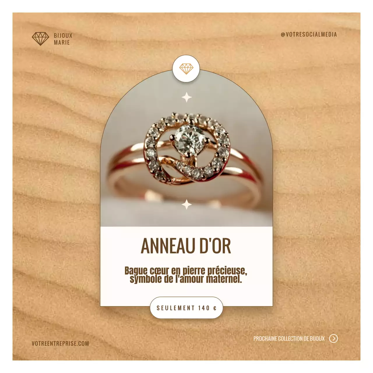 Beige and Gold Modern Exclusive Jewlery Collection Special Mother's Day Advertisement