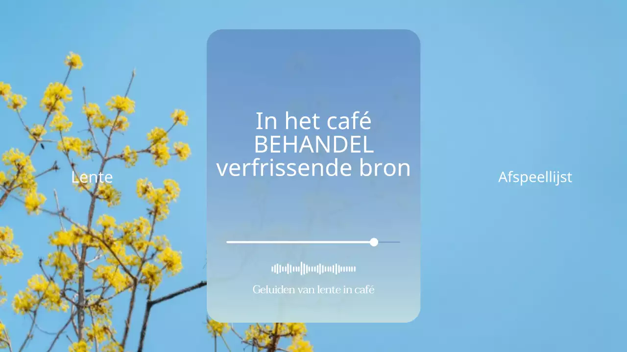 Eenvoudige, grasachtige hoofdtitel voor een café in roze en groen