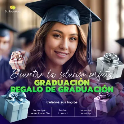 Morado Verde Elegante Encuentra el Regalo de Graduación Perfecto Promoción