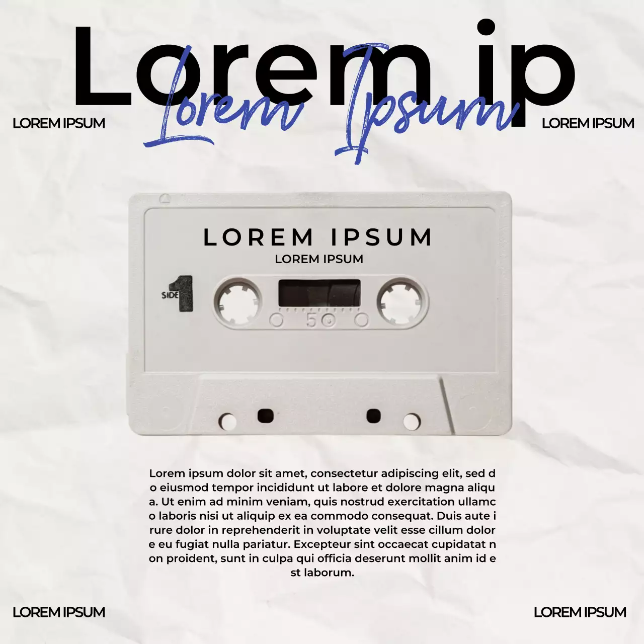 Noir et blanc Simple Elegant New Track Advertisement