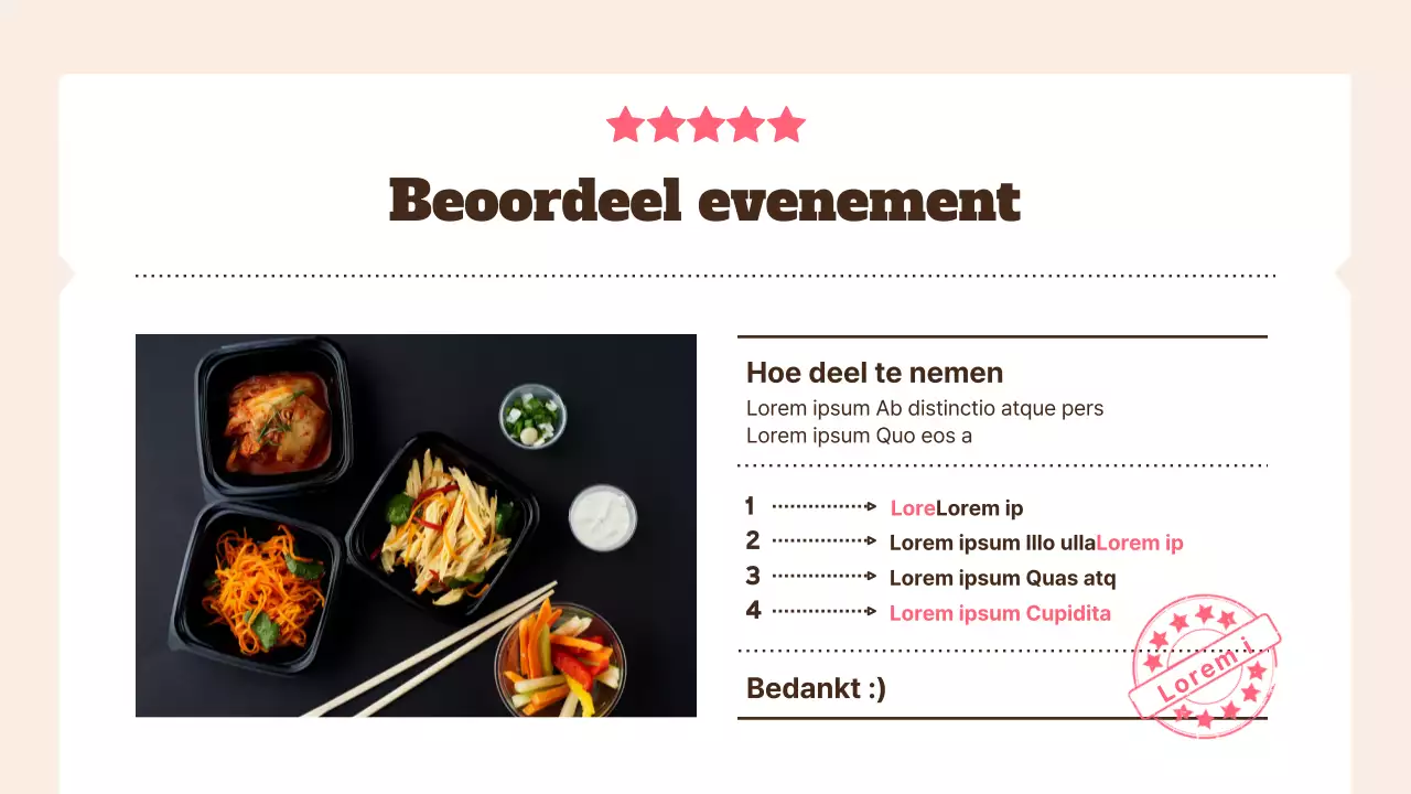 Eenvoudige reclamedrukwerk flyer voor in de winkel in roze en beige