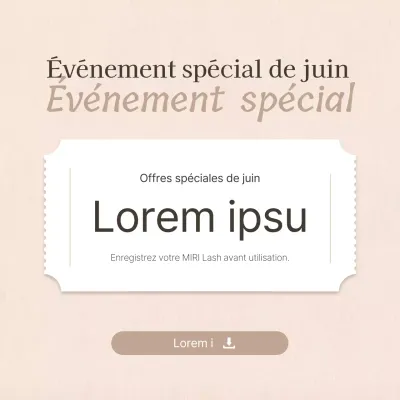 La beauté simple en brun et en beige Informations sur l'événement