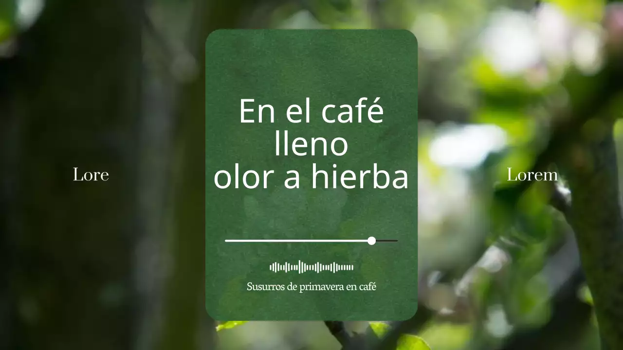 Título principal sencillo y herboso para un café en rosa y verde