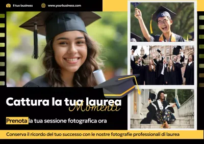 Giallo nero moderno Catturate i vostri momenti di laurea con una sessione fotografica