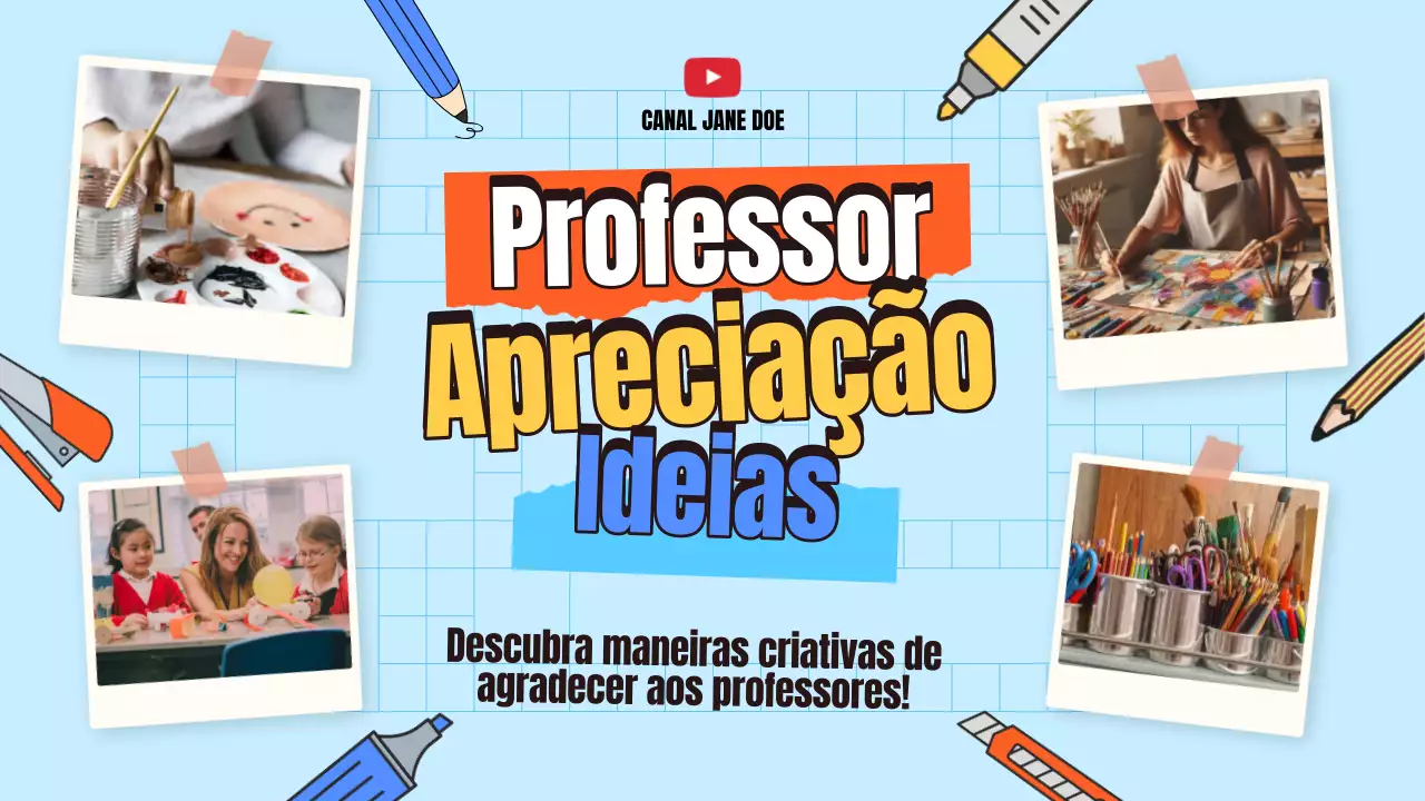 Guia de ideias modernas azuis e cor de laranja para a apreciação de professores