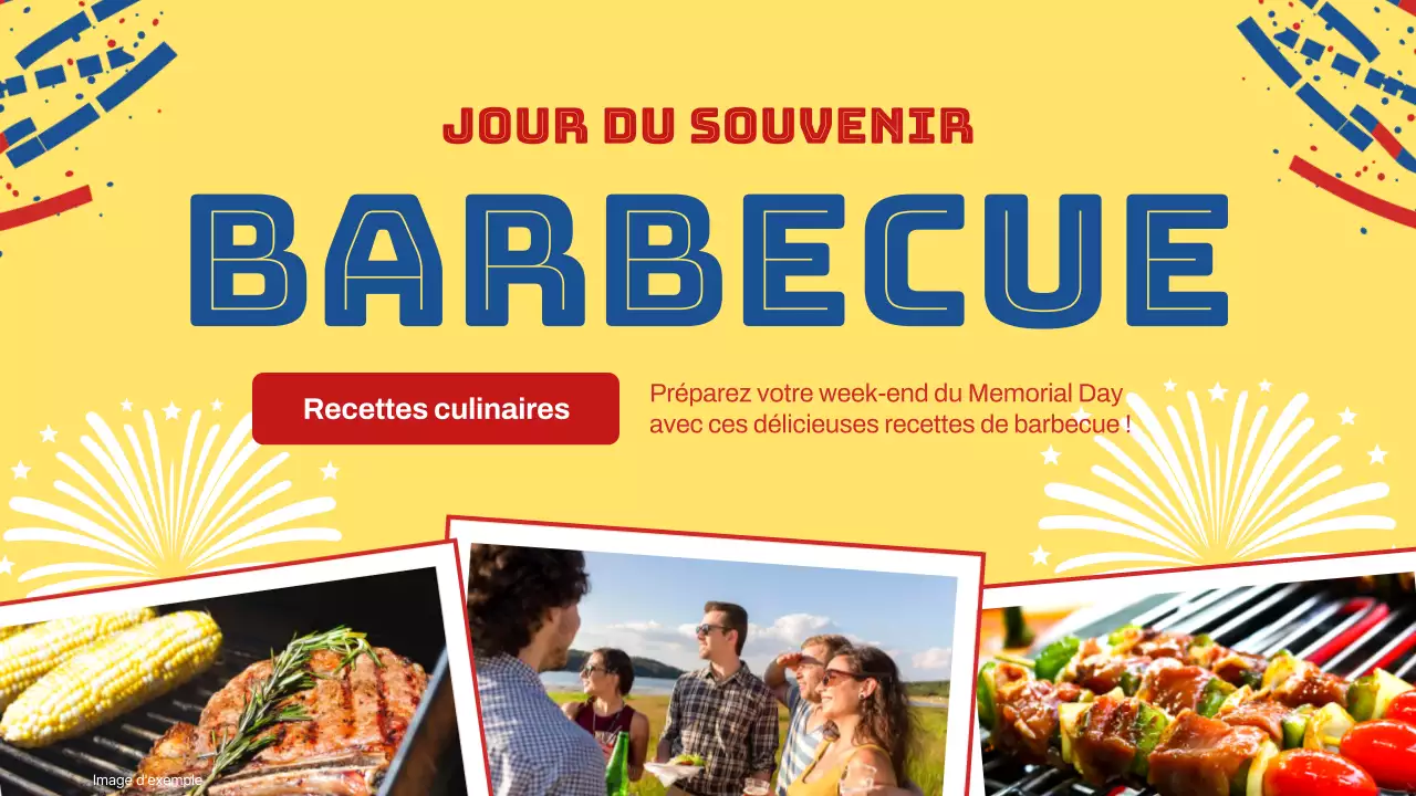 Recette de barbecue moderne rouge et bleu pour le Memorial Day