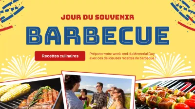 Recette de barbecue moderne rouge et bleu pour le Memorial Day
