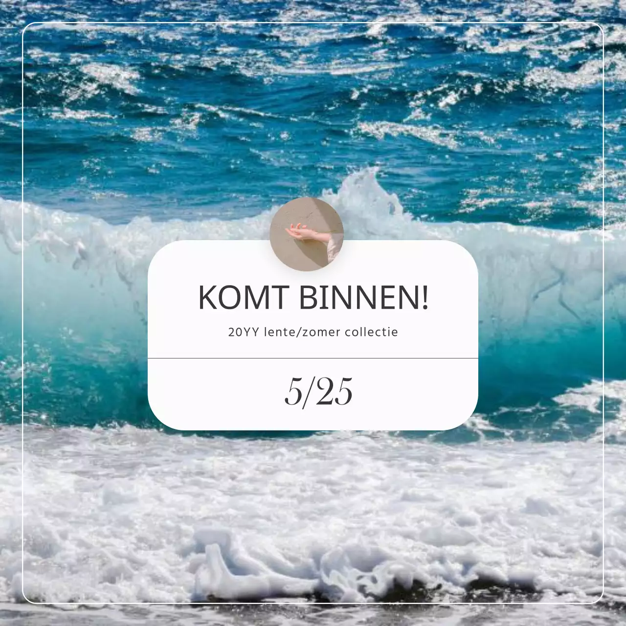 Promoot een eenvoudig social media-marketingpakket met een merknaam in blauw.