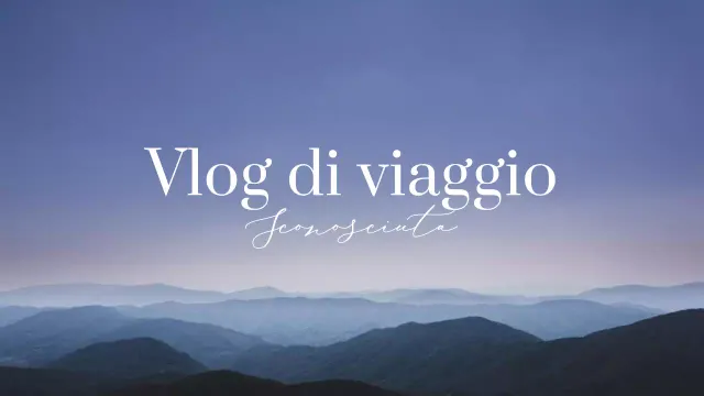 Bianco e blu Estetica minimale Promozione Vlog di viaggio