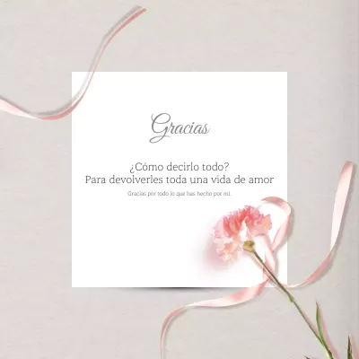 Un lujoso correo de agradecimiento en marfil y rosa